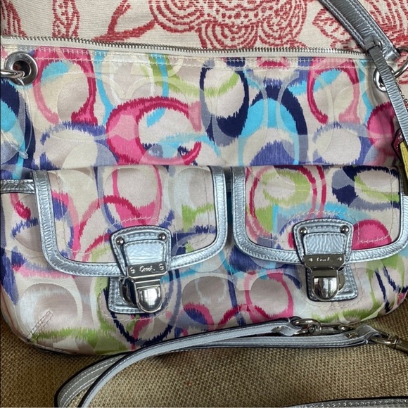 Coach Poppy Ikat Multicolor Shoulder Bag 💎RETIRED💎 Original & Extra Hang Tag EUC